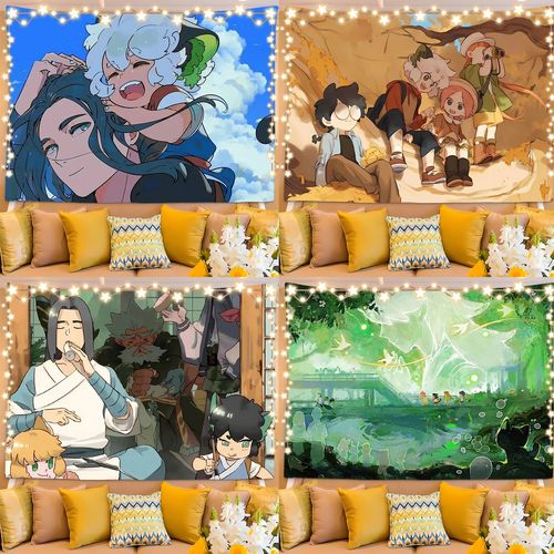 罗小黑战记2次元墙挂布 为宿舍房间注入动漫活力